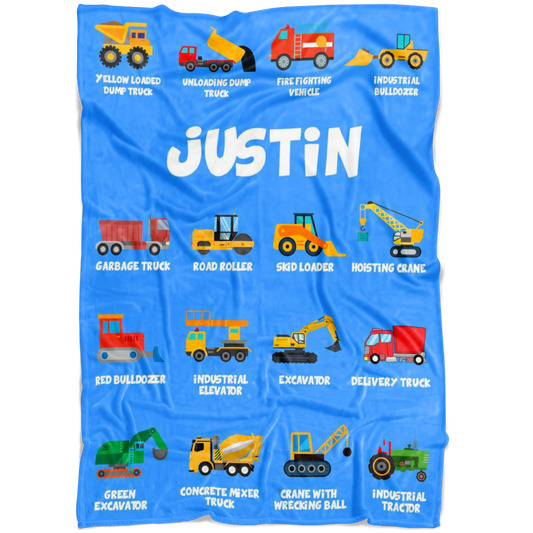 JUSTIN Construction Blanket Blue